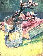 Vincent Van Gogh Blossoming Almond Branch in a Glass with a Book oil painting picture wholesale